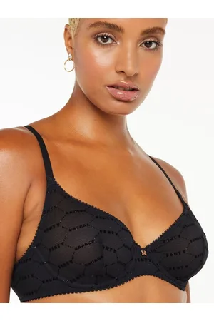 Savage X Fenty Shimmer Flocked Logo Unlined Bra