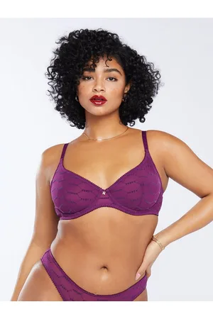 Savage X Fenty Flocked Logo Unlined Bra