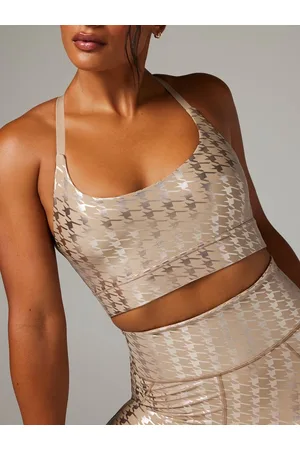 Savage X Fenty Band-It Houndstooth Low-Impact Sports Bra
