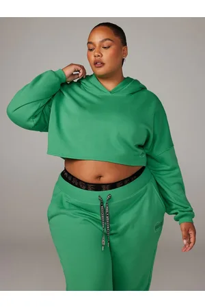 Savage X Fenty Essential Fleece Scope Logo Cropped Hoodie