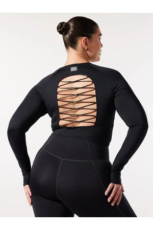 Savage X Fenty Lace Up Open-Back Long-Sleeve Top