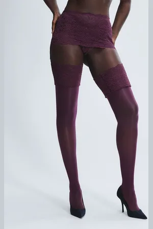 Savage X Fenty Romantic Corded Lace Thigh-High Stockings