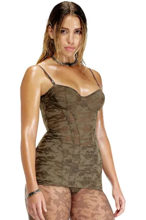 Savage X Fenty Diesel Camo Lace Corset Slip