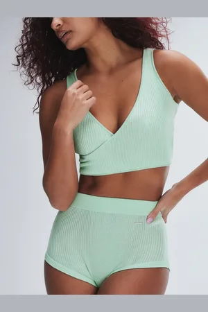 Savage X Fenty Featherweight Knit Faux Wrap Crop Top