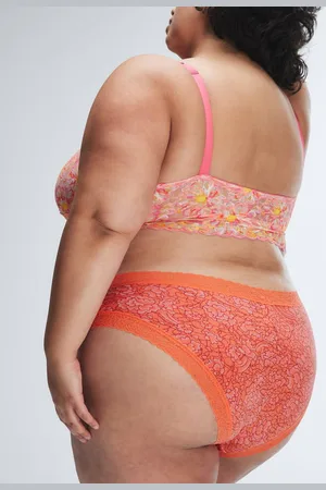Savage X Fenty Cotton Essentials Lace-Trim Cheeky Panty