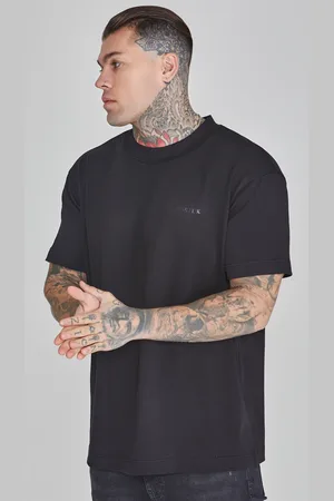 SikSilk Camiseta oversized negra para hombre XS
