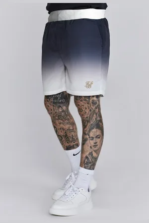 SikSilk Pantalones Cortos Natación Fade Azul Marino Blanco Masculino S