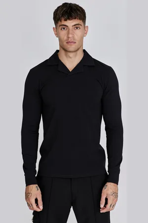 SikSilk Polo Revere Smart Negro Masculino S