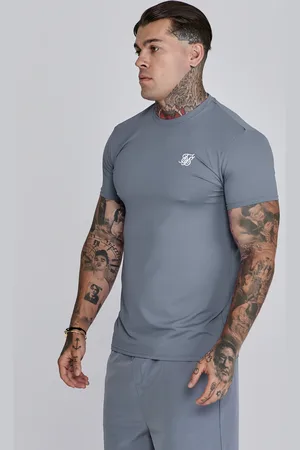 SikSilk Camiseta Muscle Fit Gris Masculino XS