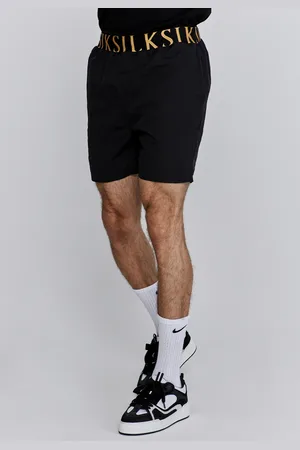 SikSilk Shorts de baño negros para hombre XS