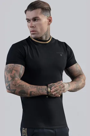 SikSilk Camiseta muscle fit negra para hombre XS