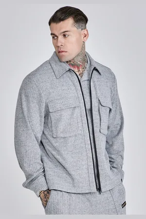 SikSilk Cazadora Overshirt Gris Smart Masculino XS