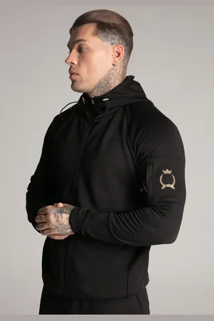 SikSilk Sudadera Cremallera Completa Negra Masculino XS
