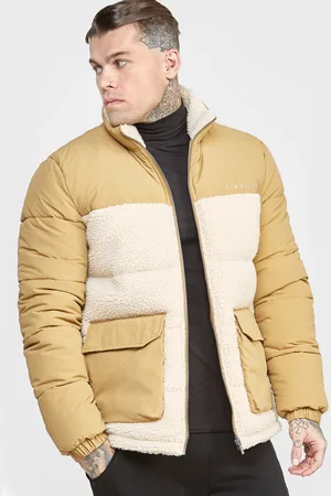 SikSilk Chaqueta Bubble color piedra para hombre XS