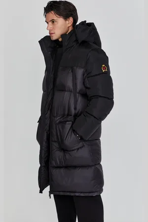 SikSilk Abrigo puffer negro para hombre XS