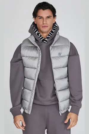 SikSilk Chaleco gris para hombre S