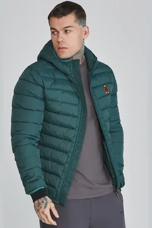 SikSilk Chaqueta burbuja verde para hombre S