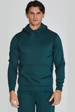 SikSilk Sudadera con capucha elegante verde para hombre S