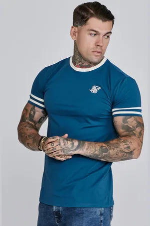 SikSilk Camisetas de torneo azules para hombre S