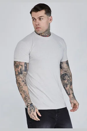 SikSilk Camiseta marl gris marl para hombre S