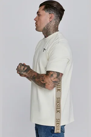 SikSilk Camiseta oversized crudo para hombre XS