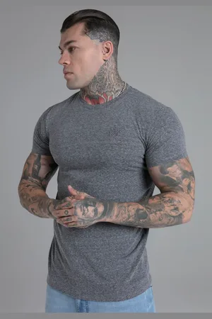 SikSilk Camiseta marl gris oscuro para hombre XS