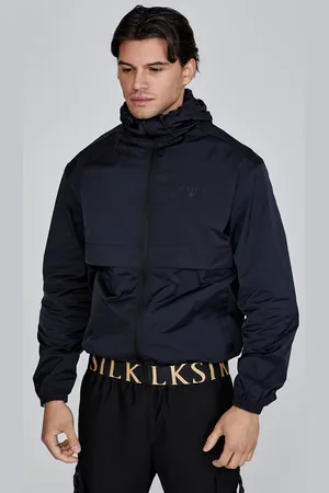 SikSilk Cortavientos negro para hombre M
