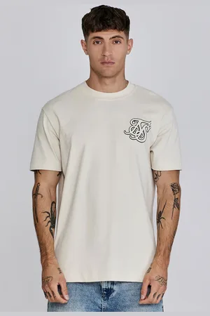 SikSilk Camiseta con logo crudo para hombre M