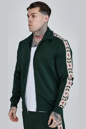 SikSilk Chaqueta de pista verde para hombre M