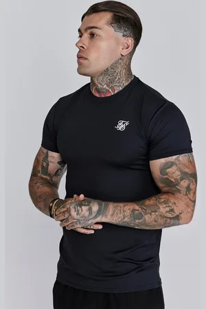 SikSilk Camiseta Muscle Fit Negra Masculino XL