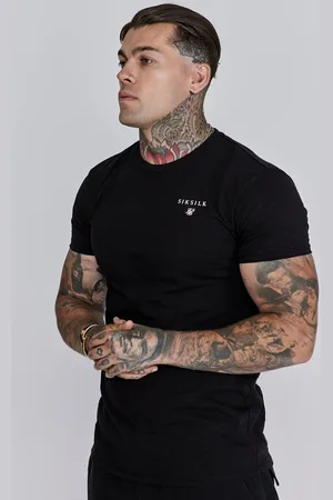 SikSilk Camiseta Relaxed Fit Negra Masculino XS