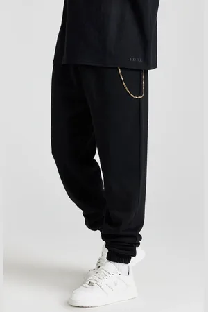 SikSilk Jogger con cadena negra para hombre S