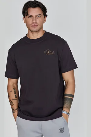 SikSilk Camiseta gráfica negra para hombre S