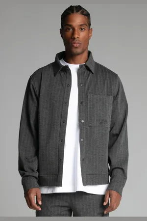 SikSilk Chaqueta Nadelstreifen Gris Masculino XS