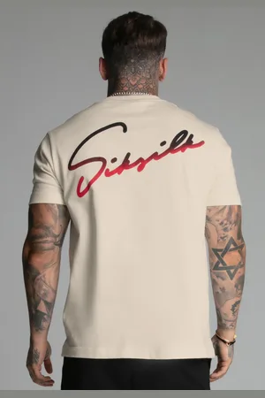 SikSilk Camiseta Signature Ecru Masculino XS