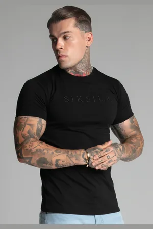 SikSilk Camiseta Muscle Fit Negra Masculino XS