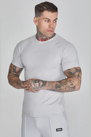 SikSilk Camiseta elegante gris claro para hombre S