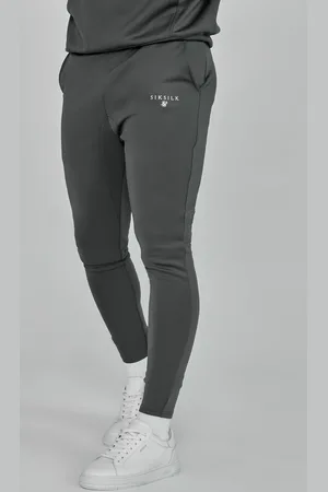 SikSilk Joggers poli esenciales grises para hombre M