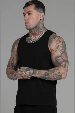 SikSilk Pack de 2 chalecos negros para hombre M