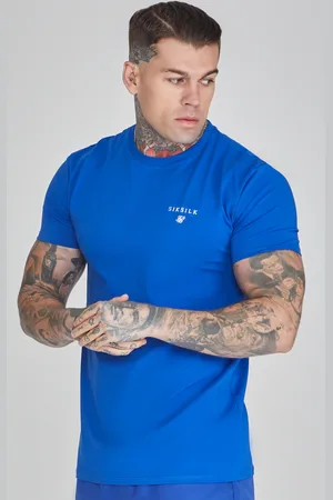 SikSilk Camiseta muscle fit azul para hombre XXL