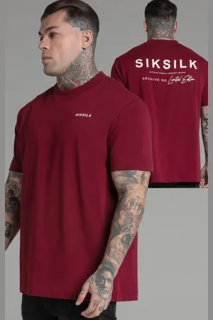 SikSilk Camiseta de edición limitada burdeos para hombre M