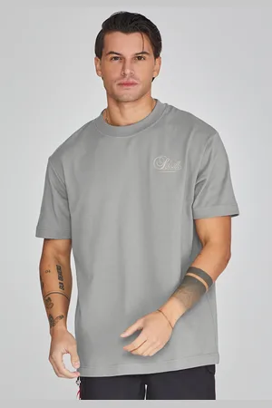 SikSilk Camiseta gráfica gris para hombre S