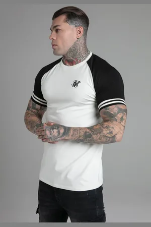 SikSilk Camiseta Raglan crudo para hombre XL