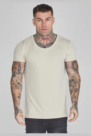SikSilk Camiseta de ajuste muscle crudo para hombre L