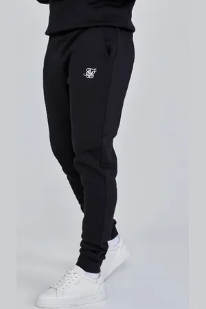 SikSilk Jogger esencial con puño negro para hombre XL
