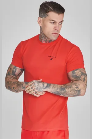 SikSilk Camiseta muscle fit coral para hombre L