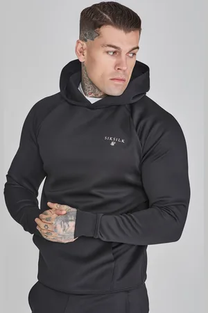 SikSilk Sudadera con capucha de ajuste muscle negra para hombre L
