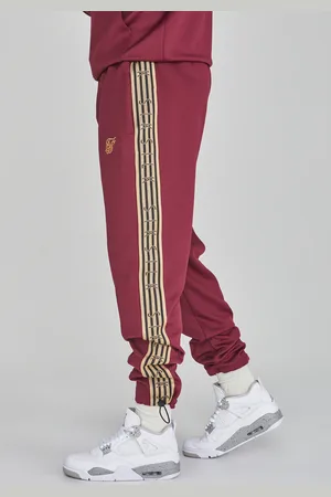 SikSilk Joggers burdeos para hombre L