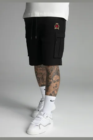 SikSilk Pantalones Cortos Cargo Negros Masculino XS