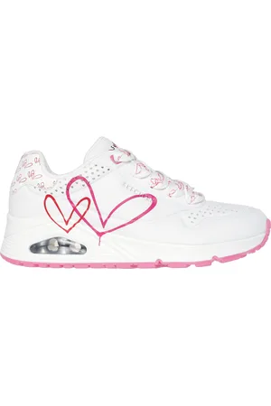 Skechers JGoldcrown: Uno - Twin Hearts en /Rojo/Rosa, talla 36
